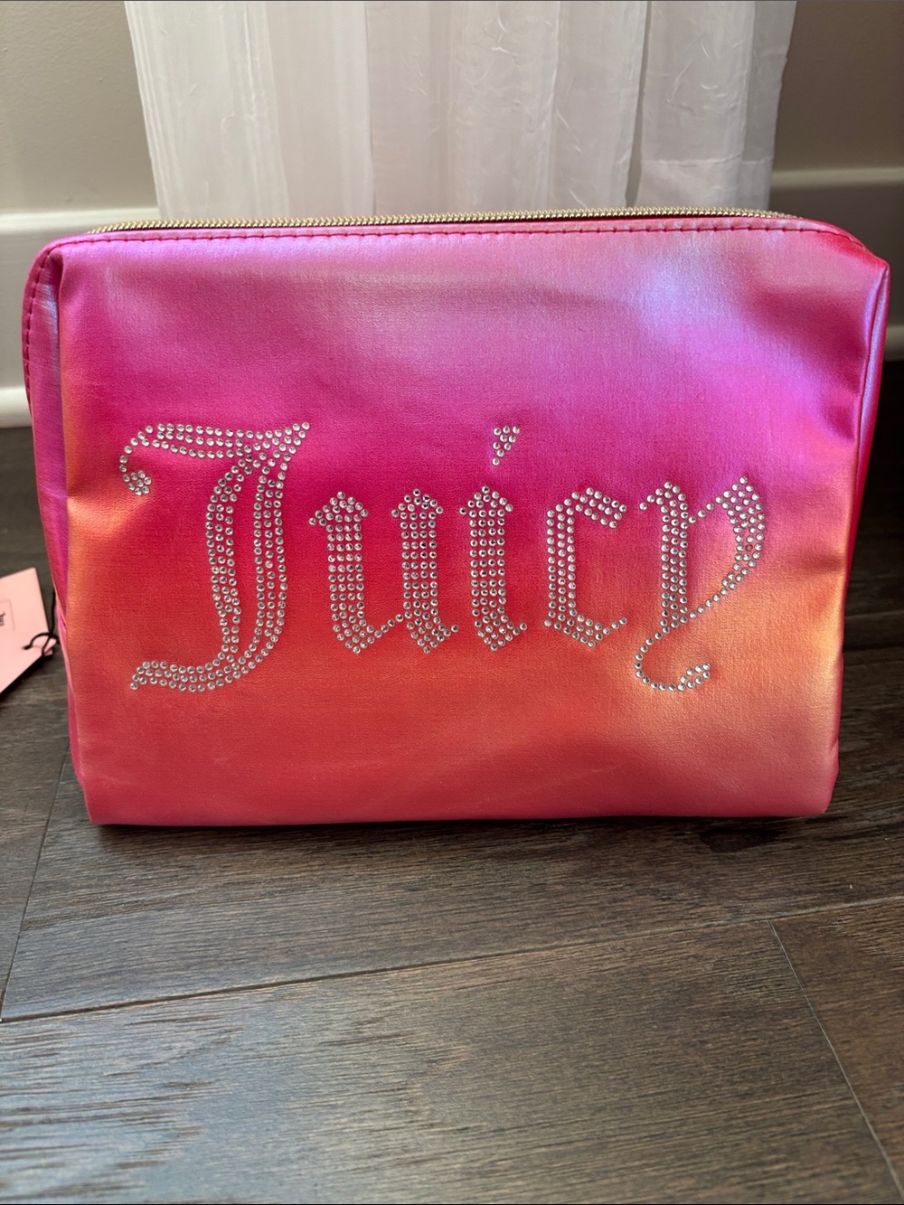 Juicy Couture Travel Wedge Cosmetic,vibrant ombré effect,reflective rhinestones